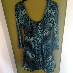 Betsey Johnson 90's A-line knit stretchy dress